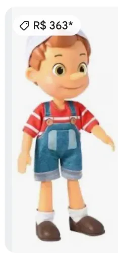 BONECO PINÓQUIO 30 CM PINÓQUIO Meu AMIGO - BABY BRINK Conheça o mágico Boneco Pinóquio