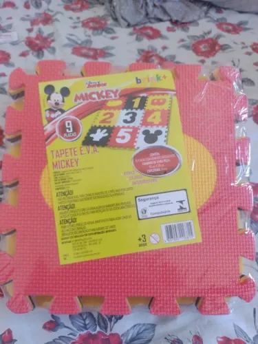 Tapete E.V.A. Mickey da Brink+ com 9 pçs