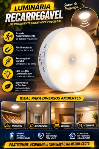 Mini luminária recarregável ( produto novo e lacrado ) poucas unidades
