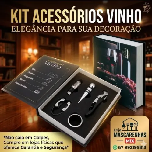 ACESSÓRIOS PARA VINHO DECORAÇÃO PRESENTES COD: 091