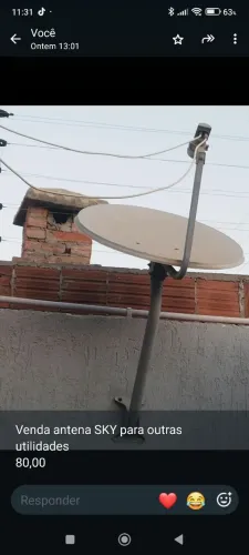 Antena SKY desativada