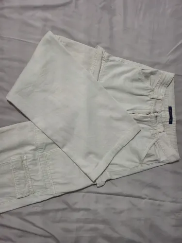 Calça wide leg bege
