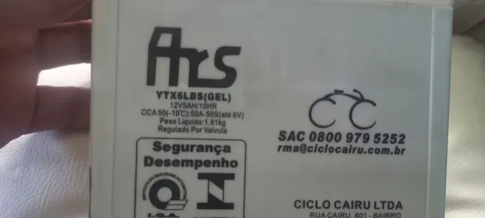 Bateria de moto ars gel