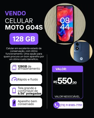 Vendo celular Moto g04s