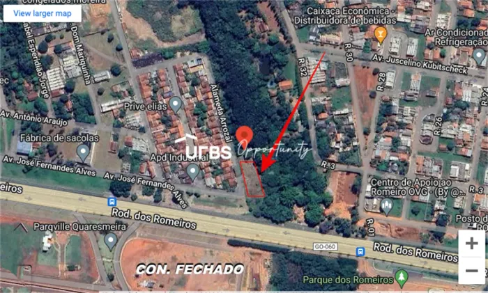 Terreno de 3414m² as margens da GO-060