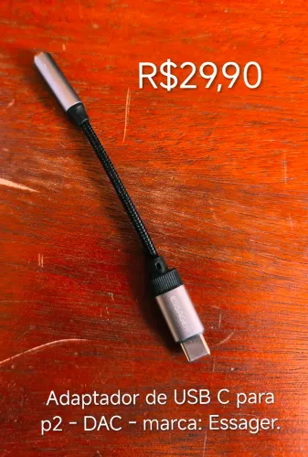 Adaptador P2 para USB tipo C.