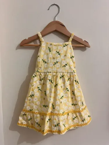 Vestido amarelo, infantil, menina