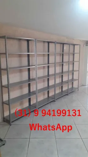 Estantes de aço 6 bandejas Novas 1,98x92x30 Frete grátis