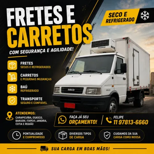 Fretes e Carretos com Iveco Daily | Seco e Refrigerado