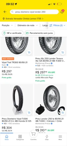 ? Pneu Dianteiro Vipal TR300 80/90-21 - Lander / XTZ / Ténéré