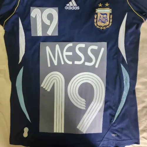 Kit Personalização Messi 19 Camisa Argentina 2006
