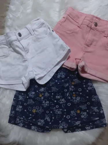 Kit com 3 shorts infantis 
