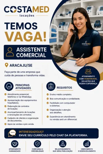 TEMOS VAGA ! Assistente Comercial