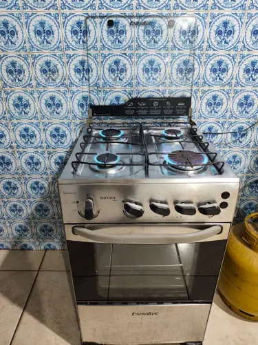 FOGÃO EM INOX AUTOMÁTICO -ENTREGO 