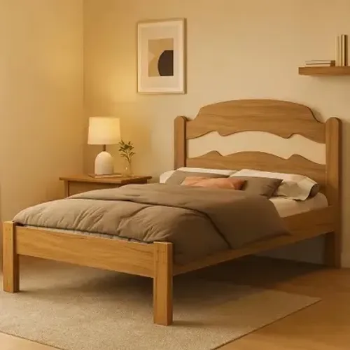 Cama Casal Iris Tradicional Reforçada mdf moderna para quarto - entrega hoje