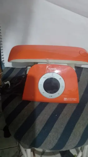 Telefone Sem Fio VTech RetroPhone Laranja com Secretária Eletrônica