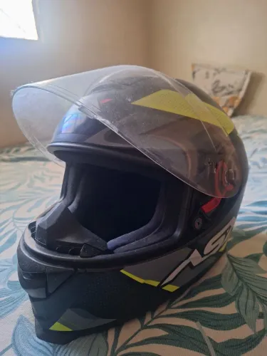 Capacete Moto Asx Eagle Fast Amarelo Esportivo
