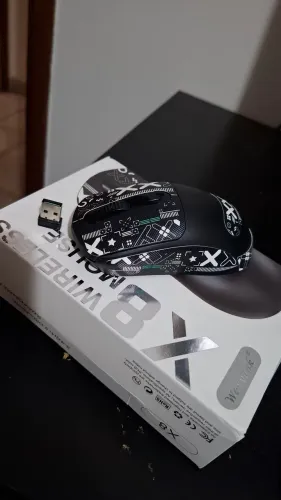 Mouse gamer sem fio com adaptador