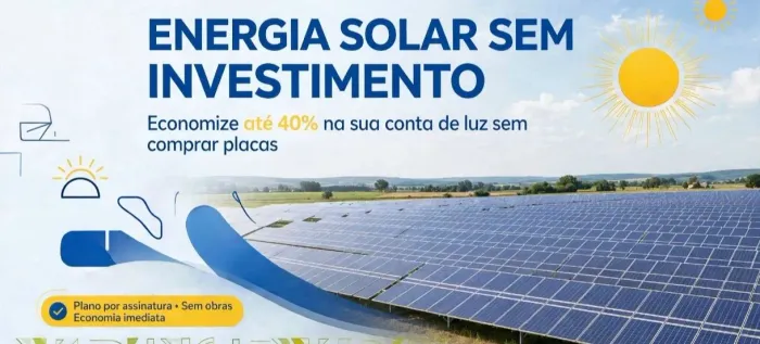 Energia solar sem investimento