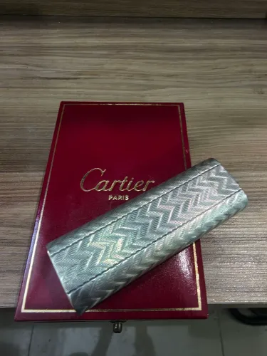 Isqueiro Cartier Le Must ano 1970-1975 Prata 