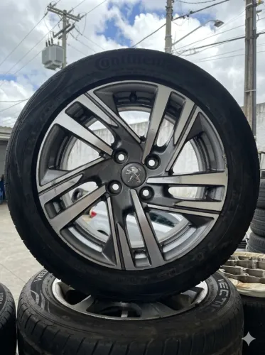 Roda Peugeot Originais 4x108 16 com pneu unidade