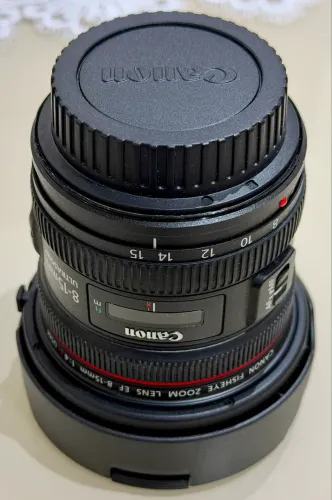Lente Canon EF 8-15mm f/4L Fisheye USM (Estado de Nova + Bag)