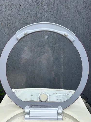 Tampa Vidro + Base Dobradica Maquina Brastemp Bwg11