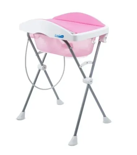 Pé de banheira com trocador da marca burigoto rosa