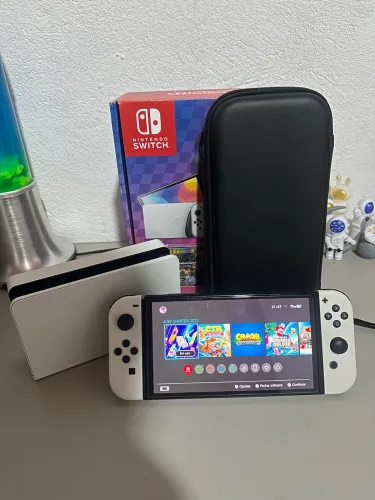 Nintendo Switch OLED 256gb Branco (Completo) 