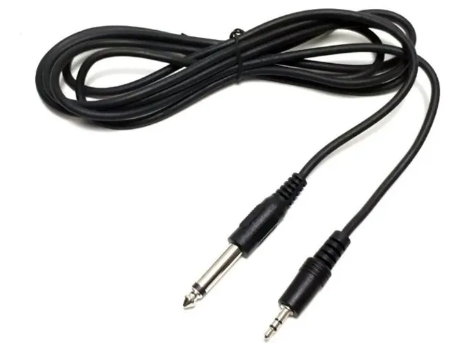 Cabo P10 Mono Para P2 Estereo Niquel 2mts Arduino Automação Robotica COD-CP434 