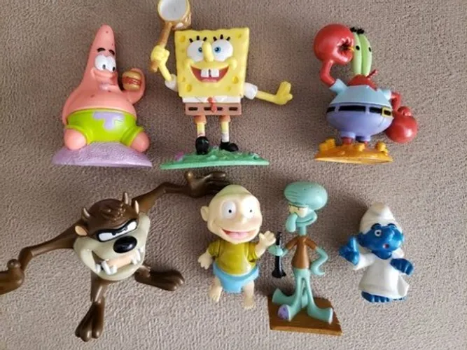 Bob Esponja 7 Personagens Importados USA Originais
