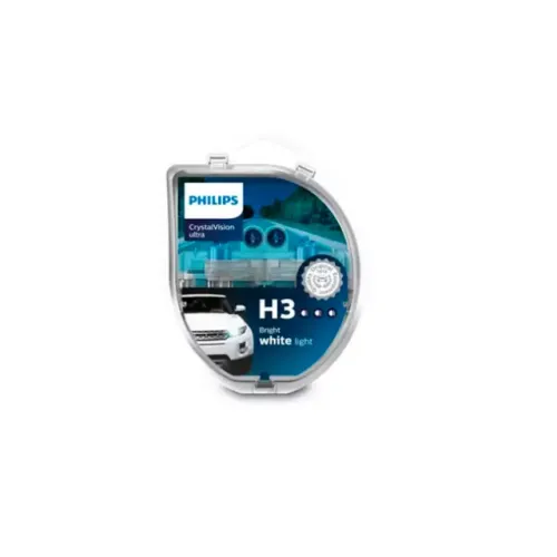 Par De Lâmpada Philips Crystal Vision Ultra H3 + Pingos