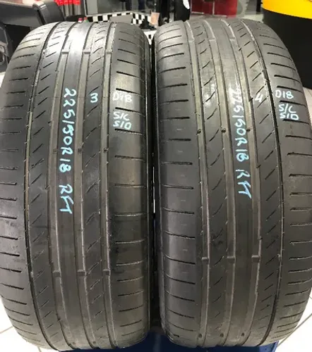 Kit 02 Pneus 225/50r18 Continental Sportcontact 5 Run flat (usados) *3/4