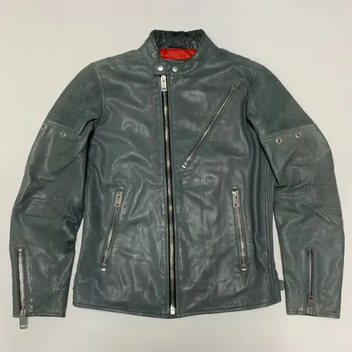 Jaqueta diesel L-mackson (P) couro de ovelha 