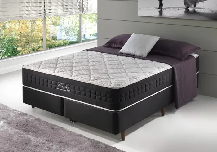 Colchão Queen + Base Molas Ensacadas Espuma D33 r65