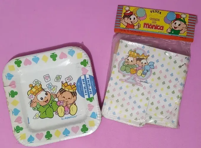 Kit de Festa Turma da Mônica Baby - Item raro, Vintage, Antigo - anos 90