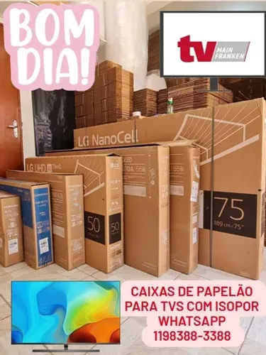Caixas de papelão para tv