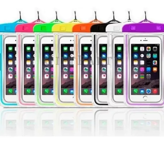 Capinha Celular Prova D'agua Impermeável Universal Cor Variadas Colorida Transparente