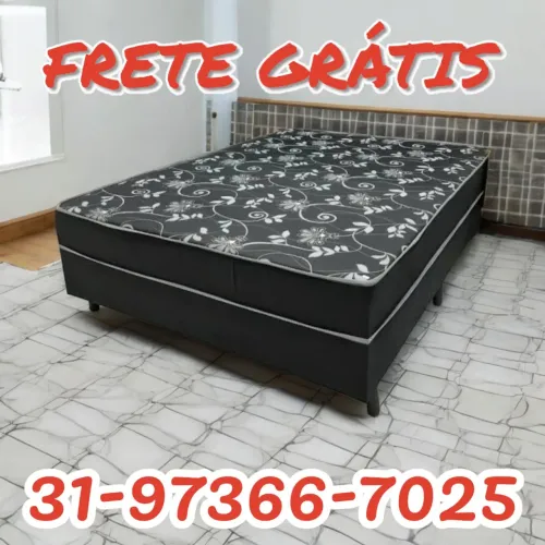 CAMA BOX CASAL EM OFERTA / NOVAS / ENTREGA GRÁTIS