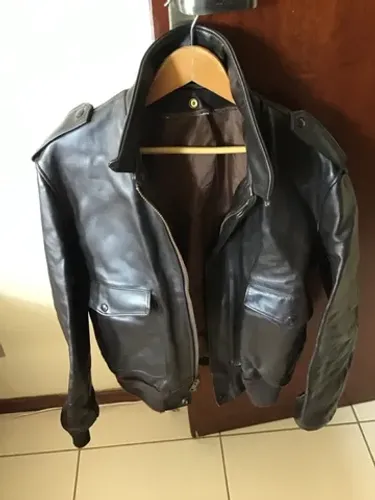 Jaqueta de couro Vintage