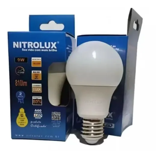 Lampada 9w Nitrolux Bulbo 6500k A60 E27