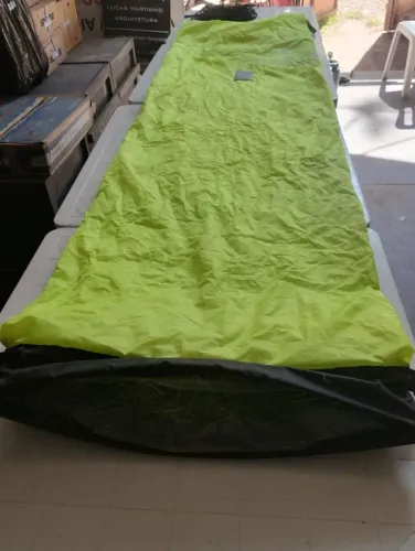 Capa em nylon pvc impermeável 2,40x 0,70cm impermeável com 2 compartimento