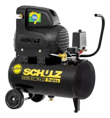 Compressor De Ar 20l Csi6,6 Pratiko 220v  Cor Preto Fase Elétrica Monofásica-Schulz