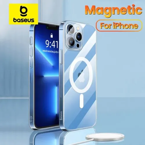 Capa Magsafe + película Baseus para iPhone 15 Pro Max