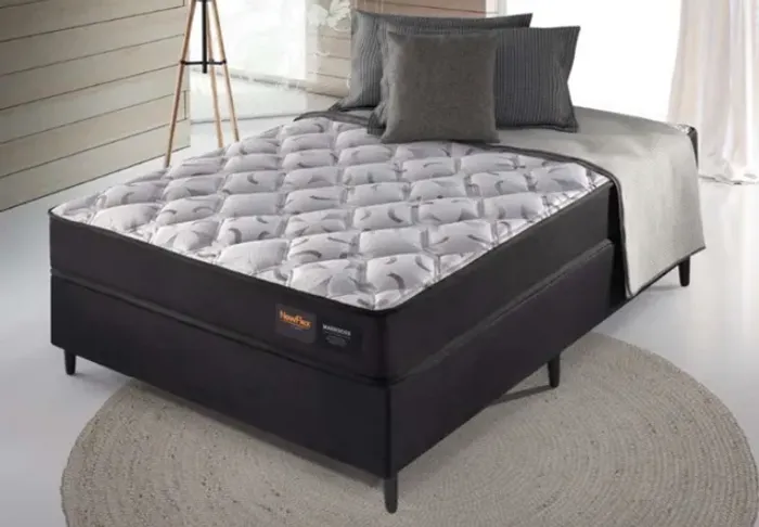 Colchão + Cama Base Box - Casal Padrão