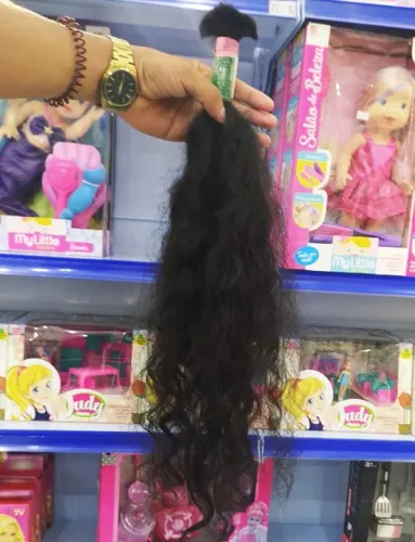 Cabelo Humano 65cm 106g 14,10 Castanho Medio Ondulaado, Regional