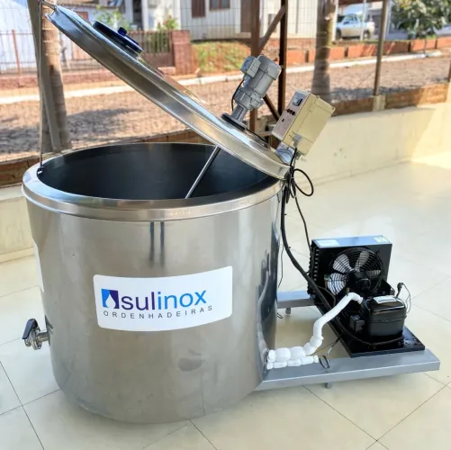 Tanque Misturador de 500 LitrosTina Açaí Caldas Sovetes Reservatório Agua de Coco Leite