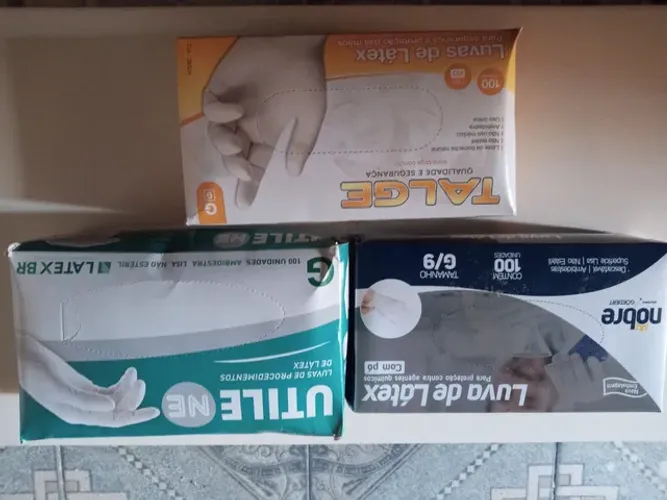 Luvas de latex com po