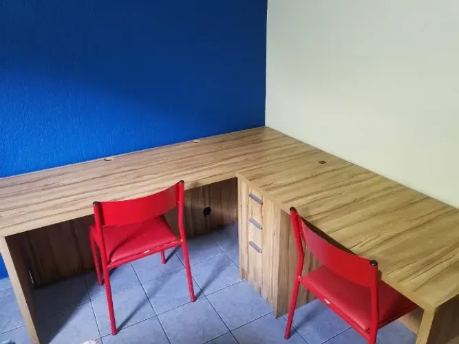 2 Mesas De Escritório Escrivaninha Mesa Diretor Bancada Em L