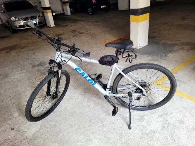 Caloi Explorer Expert Cinza Shimano Deore tamanho G 2023, muito nova, pouco usada